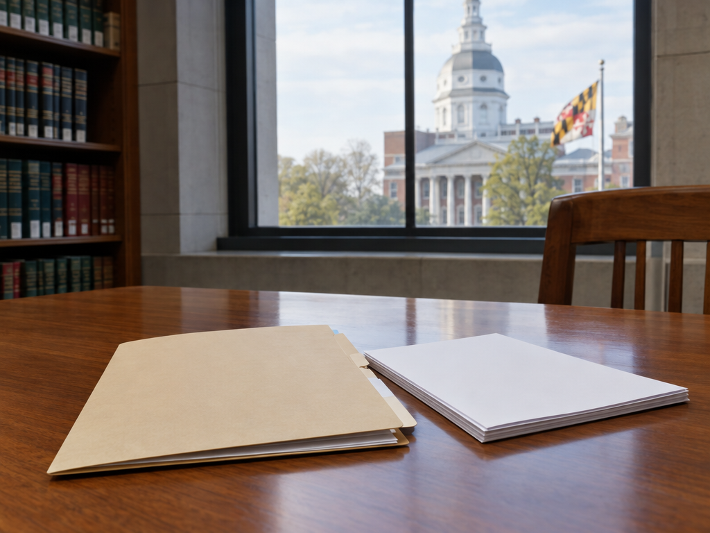 Organized documents prepared for a legal consultation